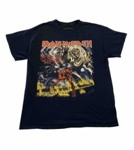 Iron Maiden Shirt Mens Large Black Band Rock Concert Metal Short Sleeve ... - £11.37 GBP