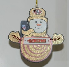 Team Sports America San Francisco 49ers Glitter Snowman Ornament - £10.44 GBP