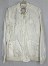 XSIDE Outerwear White Full Zip Lined 5 Pockets Raincoat Size XL - $15.00