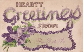 Glen Rock Pennsylvania PA Greetings From 1910 Garland Kansas Postcard D38 - £2.38 GBP
