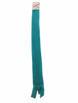 Beulon by YKK Zipper Vintage 9&quot; Turquoise 9 Inches Polyester Knit Made i... - £3.92 GBP