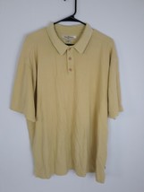 Tommy Bahama Light Green Golf Polo 70% Silk 30% Cotton Blend Size XL - $299.96 MXN