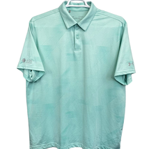Under Armour Mens Golf Polo Shirt Mint Green XL Short Sleeve Loose Fit Athletic - £25.57 GBP