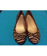 NEIMAN MARCUS WOMENS ANIMAL PRINT Pony Hair BOW BALLET FLAT SHOES - SIZE... - $65.89 CAD
