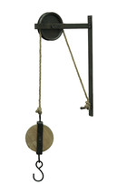 Zeckos Rustic Vintage Style Metal and Wood Pulley and Hook Wall Hanging - £30.78 GBP+