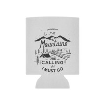 Mountains are Calling Engraved Can Cooler, Personalized Drink Holder for Nature  - £9.92 GBP