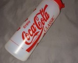 Vintage Coca Cola Classic Plastic Water Bottle Red Clear with straw and ... - $10.00