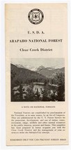 Arapaho National Forest Brochure Clear Creek District 1950&#39;s Smokey Bear - £14.21 GBP