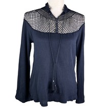 Free People Navy Blue On The Island Top Small - $29.00