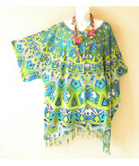 Abstract Batik Plus Size Kaftan Caftan Kimono Beachwear Women Big Hippie... - $30.00