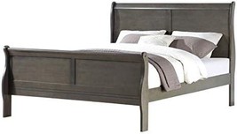 Eastern King Bed By Louis Philippe Acme, Dark Gray. - £356.49 GBP