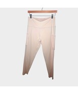 Aerie Offline Real Me Size Large Blush Pale Pink Leggings Mesh Cut Out P... - $28.05 CAD