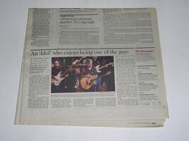 Taylor Hicks Calendar Newspaper Supplement Vintage 2006 Cover Story The ... - $9.99
