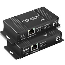 164Ft Hdmi Kvm Usb Extender Over Cat 5E/6/7 Cable, 1080P Hdmi Ethernet E... - £80.12 GBP