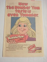 1981 Color Ad Bubble Yum Now The Number One Taste is Even Yummier - $7.99