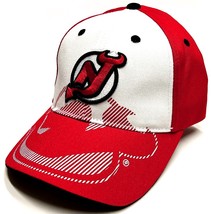 New Jersey Devils NHL Fan Favorite White Front Bill Logo Hat Cap Mens Ad... - $19.99