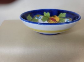Hand Painted Deruta Italian Pottery  Bowl Pomgranets 7.5 Inches - £19.46 GBP