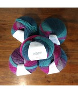 Elann Pippi Longcolors Lite yarn, 5 skeins, Aurora Borealis, matching dye lot - $49.50