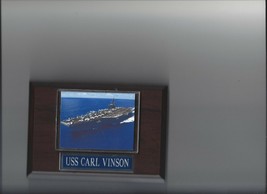 USS CARL VINSON PLAQUE NAVY US USA MILITARY NIMITZ-CLASS AIRCRAFT CARRIER - £3.10 GBP