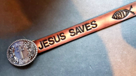 Jesus Saves Genuine leather belt and Zinc Alloy Cross buckle -sizes 30-52 - $39.95