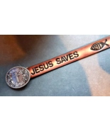 Jesus Saves Genuine leather belt and Zinc Alloy Cross buckle -sizes 30-52 - £30.85 GBP