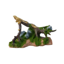 Large Tree Root/Branch with Moss and Rocks Aquarium Fish Tank Ornament Decor - £27.09 GBP