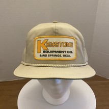 VTG Trucker Hat Cap Patch Keystone Equipment Sandsprings Oklahoma Rope Strapback - £14.11 GBP