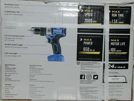 Kobalt 0672823 24v Max Brushless Compact Drill Driver Kit Cordless New in Box image 2