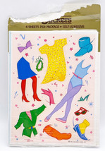 Vintage Hallmark Sticker Pack Sealed Clothing 1984 1980’s Fashion 4 Sheets New - $10.75