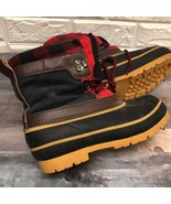 Western Chief BUFFALO PLAID Rain/Snow Boots THINSULATE Suede Red/Black K... - $29.45