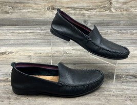 Ted Baker Men&#39;s Black Leather Loafer Shoes Slip-On Mocs Size 9(US) 8(UK) - £38.63 GBP