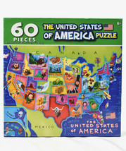THE 50 UNITED STATES OF AMERICA PUZZLE 60 piece Jigsaw Puzzle CraZart NEW - £8.52 GBP