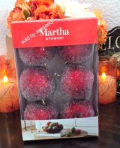 Fall Thanksgiving Martha Stewart Sugar Coated Apples Bowl Filler Decor 6pc - $737.96 MXN