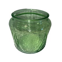 Vintage Hazel Atlas Green Depression Royal Lace Glass Cookie Jar - £27.78 GBP
