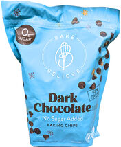 Bake Believe Dark Chocolate Baking Chips No Sugar Added 2 Lb Bag - $28.21