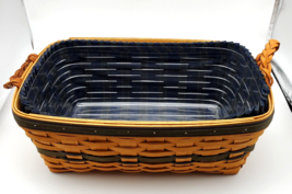 Vintage Longaberger Basket 1997 Welcome Home Collectors Club Liner and P... - $31.96