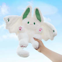 Cute Rabbit Plush Cushion Magical White Spirit Bat Rabbit Toy Creative B... - $6.48+