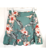 NWT Cupcakes &amp; Cashmere Skirt Women&#39;s Size Small Hawaiian Floral Ruffled... - $15.84