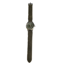 Timex Expedition Watch Men Silver Tone Green Dial Indiglo Date 50M - £16.40 GBP