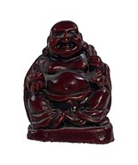 Mini Buddha Statue Figurine Miniature Laughing Buddha Red Resin Good Luc... - $314.58 MXN
