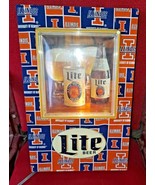 Miller Lite A Fine Pilsner Beer Light Works university of Illinois custo... - £117.63 GBP