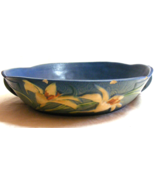 Vintage Blue Roseville Pottery Zephyr Lily 10&quot; Bowl U.S.A 470-10 - $44.54