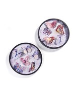 Butterfly Framed Wall Plaques Set 2 Round and Raised Metal Butterflies 3... - £54.50 GBP