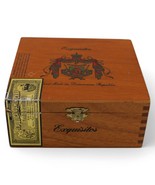 Arturo Fuente Wooden Cigar Box Exquisitos Maduro With Hinged Lid &amp; Gold ... - $24.79 CAD