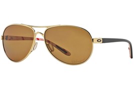 Oakley Feedback POLARIZED Sunglasses OO4079-08 Polished Gold W/ Bronze Lens - £102.86 GBP