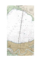 Betsy Drake Lake Pontchartrain and Majrepas, LA Nautical Map Beach Towel - £47.68 GBP