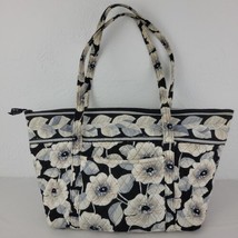 Camellia Vera Bradley Tote Miller Bag Black White EXCELLENT COND RETIRED... - $55.00