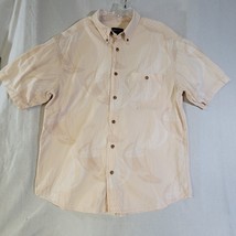 Woolrich Vintage Mens Sz Large Collared Button Up Shirt Cotton Mushroom Sailing - £11.20 GBP