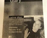 Celine Dion MTV Diary Tv Guide Print Ad  TPA17 - £4.66 GBP