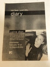 Celine Dion MTV Diary Tv Guide Print Ad  TPA17 - £4.65 GBP